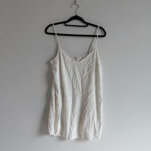 By Anthropologie White Slip Dress Size XL